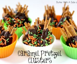 Caramel Pretzel Clusters