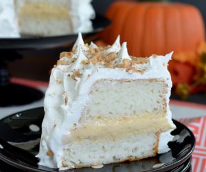 Pumpkin Toffee Angel Food Cake