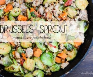 Brussels Sprout Sweet Potato Hash