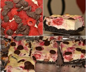 Chocolate Raspberry Cheesecake Bars