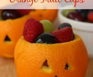 Jack O Lantern Orange Fruit Cups