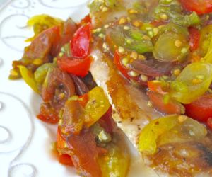 Snapper with Hatch Chili & Tomato Salsa