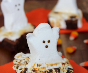 Ghost Peep Brownies