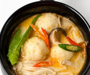 Thai Coconut Soup with Fish Ball