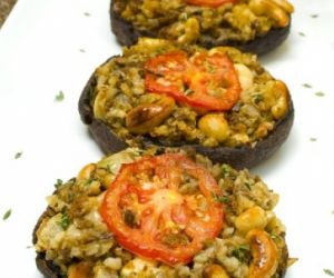 Harvest Stuffed Portobello Mushrooms