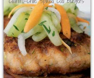 Cilantro Chile Spiked Cod Burgers