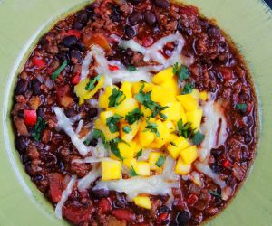 Mango Black Bean Chipotle Coke Chili