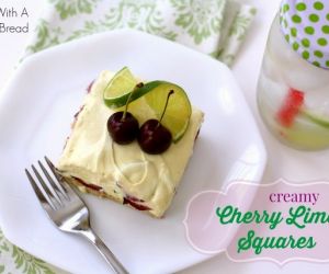 Creamy Cherry Lime Squares