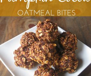 Pumpkin Cocoa Oatmeal Bites