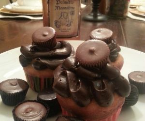 Peanut Butter & Carolina Moonshine Cupcakes