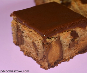 Peanut Butter Bars with Milk Chocolate Ganache