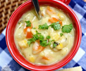 Skinny Poblano Pepper Corn Chowder