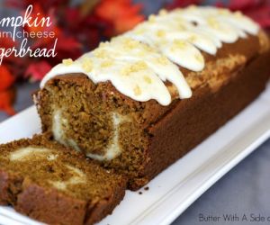 Pumpkin Cream Cheese Gingerbread