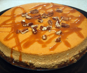 Pumpkin Cheesecake with Salted Caramel