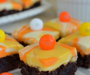 Candy Corn M&M Fudge Brownies