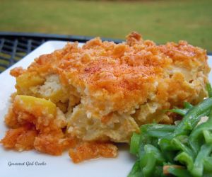 Gluten: Grain Free: Chicken & Yellow Cheddar Squash Casserole