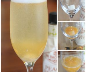 Triple Peach Champagne Cocktail