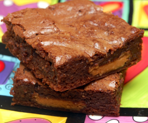 Brownies Stuffed with Reeses Peanut Butter Cups