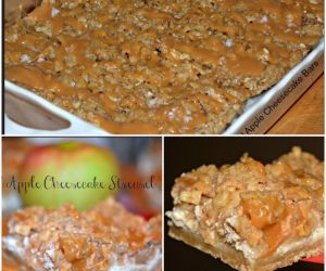 Caramel Apple Cheesecake Streusel Bars