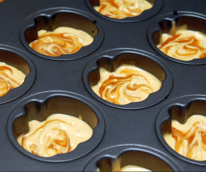 Mini Pumpkin Cheesecakes with Homemade Salted Caramel