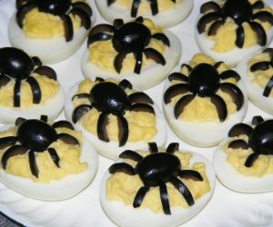 Creepy Crawlers Deviled Eggs for Halloween