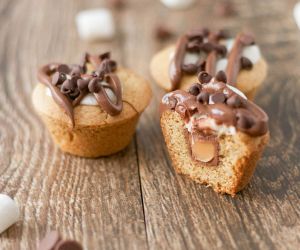 Caramel Smore Cookie Cups