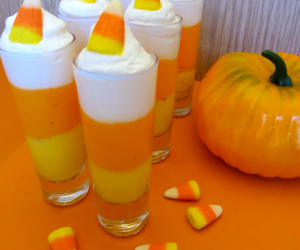 Candy Corn Cheesecake Mousse