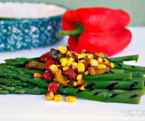 Asparagus with Sauteed Veggies