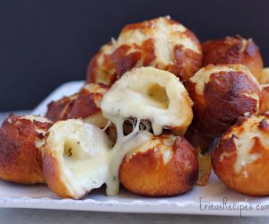 Garlic Cheese Stuffed Pretzel Bombs