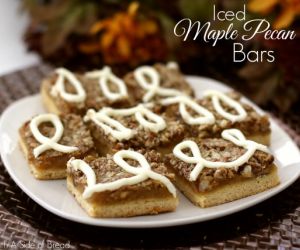 Iced Maple Pecan Bars