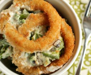 Green Bean Casserole with Onion Rings