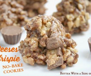 Reeses Krispie No Bake Cookies