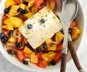 Tomato Blueberry Tofu Salad