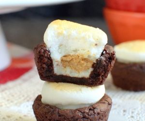 Peanut Butter Cup Smores Brownie Bites