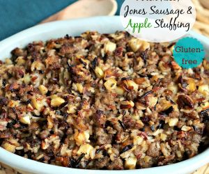 Gluten Free:  Wild Rice Jones Sausage Apple Stuffing