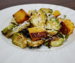 Roasted Brussel Sprouts with Winter Squash