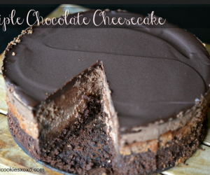 Copycat Cheesecake Factory Triple Chocolate Cheesecake