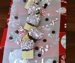 Candy Cane Chocolate Dipped Wafers