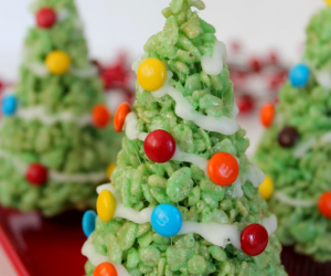 Krispie Treat Christmas Trees