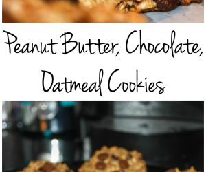 2 Secret Ingredients:  Peanut Butter Chocolate Oatmeal Cookies