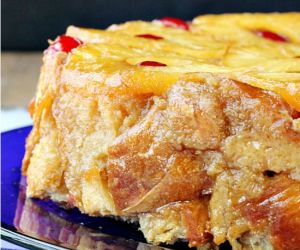 Pineapple Upside Down Bread Pudding