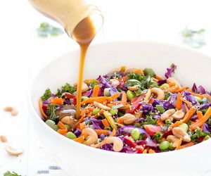 Chopped Asian Salad with Peanut Dressing