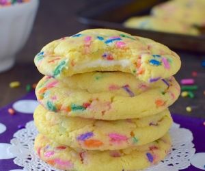 White Chocolate Lemon Funfetti Cookies