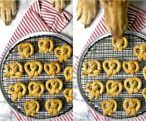 Apple and Oat Pretzel Dog Treats