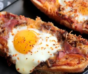 Baked Egg Pizza Subs