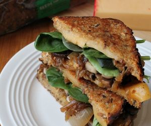 Caramelized Onion and Mushroom Grilled Cheese