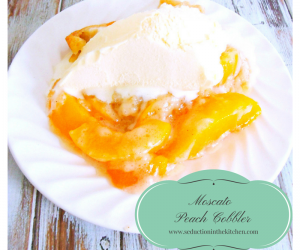 Moscato Peach Cobbler