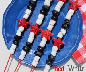 Patriotic Red White & Blue Firework Kabobs Recipe