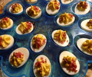 Deviled Eggs - With Mustard and Bacon