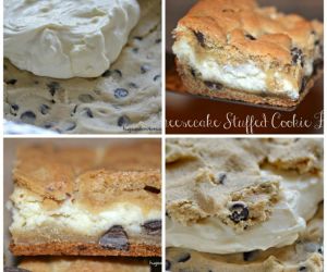 Cheesecake Stuffed Cookie Bars! Oh My!